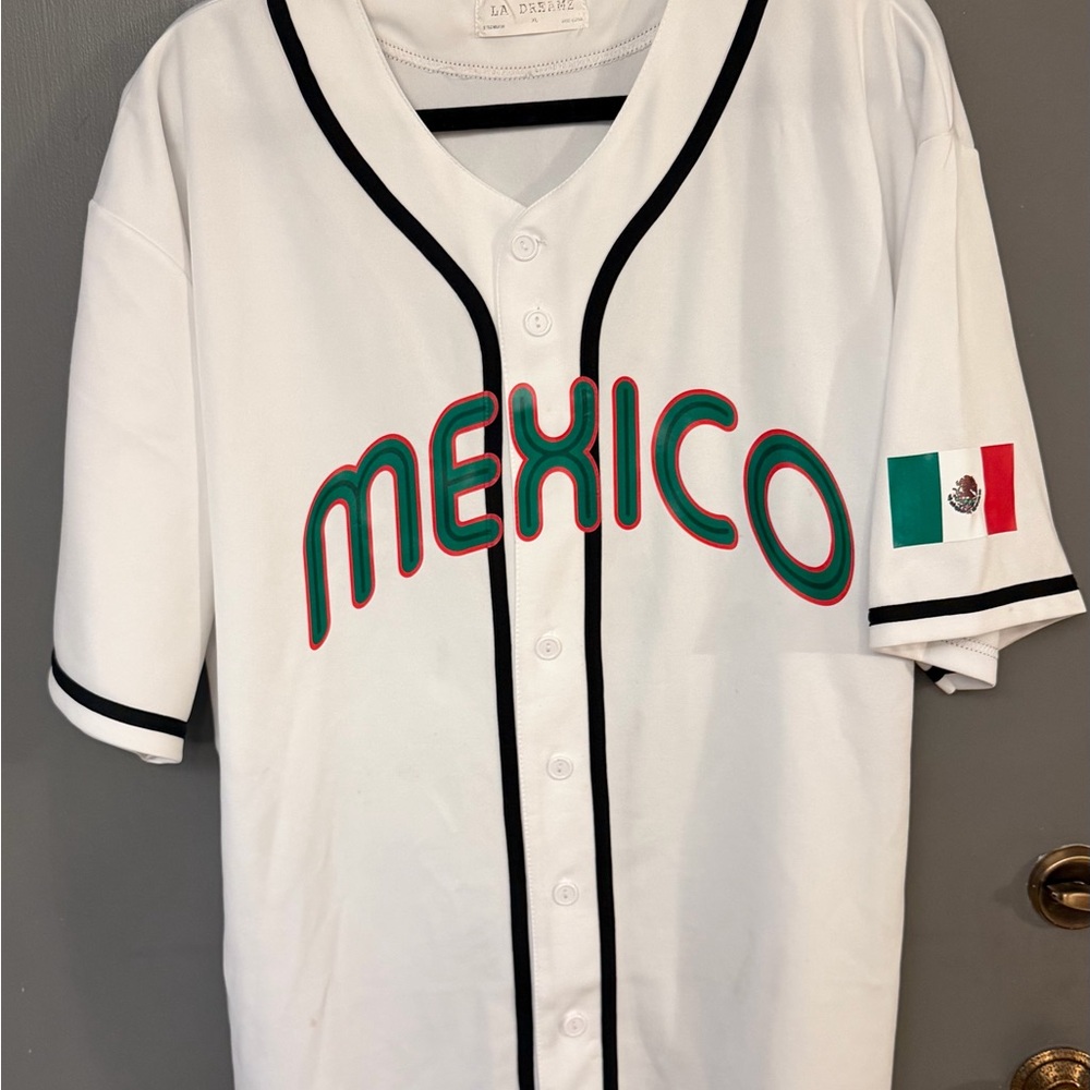 Mexico White Baseball Jersey Shirt